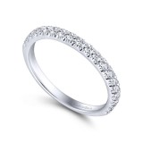 Gabriel & Co. 14k White Gold Contemporary Diamond Wedding Band photo 3