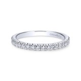 Gabriel & Co. 14k White Gold Contemporary Diamond Wedding Band photo