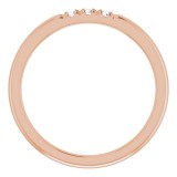 14K Rose .09 CTW Diamond French-Set Anniversary Band photo 2