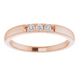 14K Rose .09 CTW Diamond French-Set Anniversary Band photo 3