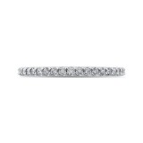 Shah Luxury 14K White Gold Round Diamond Half-Eternity Wedding Band photo