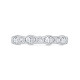 Shah Luxury 14K White Gold Diamond Wedding Band photo