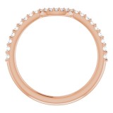 14K Rose 1/5 CTW Diamond Matching Band photo 2