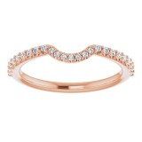 14K Rose 1/5 CTW Diamond Matching Band photo 3