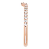 14K Rose 1/5 CTW Diamond Matching Band photo 4