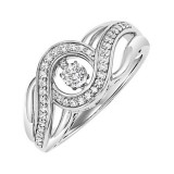 Gems One 10KT White Gold & Diamond Rhythm Of Love Fashion Ring  - 1/4 ctw photo