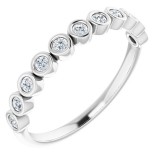 14K White 1/5 CTW Diamond Anniversary Band photo