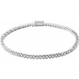 14K White 2 CTW Diamond Line 7 Bracelet photo