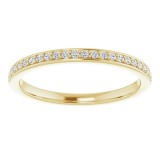 14K Yellow 1/8 CTW Diamond Matching Band photo 3