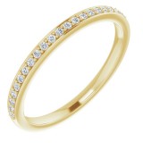 14K Yellow 1/8 CTW Diamond Matching Band photo