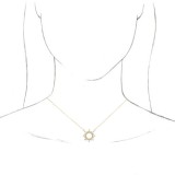 14K Yellow 3/8 CTW Diamond Circle 18 Necklace photo 3