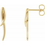 14K Yellow Freeform Earrings photo