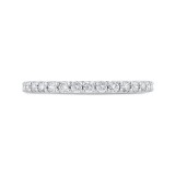 Shah Luxury 14K White Gold Round Diamond Half-Eternity Wedding Band photo