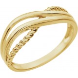 14K Yellow Criss-Cross Ring photo