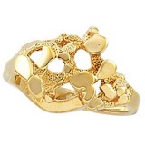 14K Yellow Nugget Ring photo