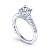 Gabriel & Co. 14k White Gold Contemporary Straight Engagement Ring photo 3