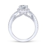 Gabriel & Co. 14k White Gold Entwined Halo Engagement Ring photo 2