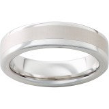 Serinium Pipe Cut Band with a 4mm Laser Satin Stripe photo
