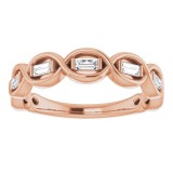 14K Rose 1/4 CTW Diamond Anniversary Band photo 3