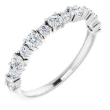 14K White 1/2 CTW Diamond Anniversary Band photo