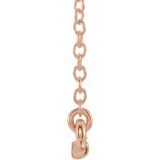 14K Rose .07 CTW Petite Diamond Bar 16-18 Necklace photo 2