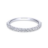 Gabriel & Co. 14k White Gold Contemporary Anniversary Wedding Band photo