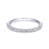 Gabriel & Co. 14k White Gold Contemporary Anniversary Wedding Band photo