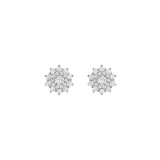 Henri Daussi White Platinum Diamond Stud Earrings photo