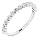 14K White 1/2 CTW Diamond Anniversary Band photo