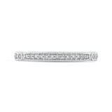 Shah Luxury 14K White Gold Round Diamond Wedding Band photo