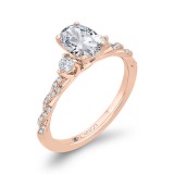 Shah Luxury 14K Rose Gold Diamond Engagement Ring (Semi-Mount) photo 2