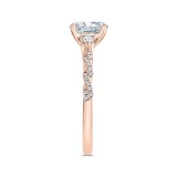 Shah Luxury 14K Rose Gold Diamond Engagement Ring (Semi-Mount) photo 3