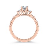 Shah Luxury 14K Rose Gold Diamond Engagement Ring (Semi-Mount) photo 4