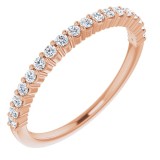 14K Rose 1/4 CTW Diamond Anniversary Band photo