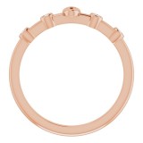 14K Rose .06 CTW Diamond Stackable Cross Ring photo 2