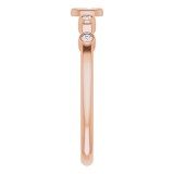 14K Rose .06 CTW Diamond Stackable Cross Ring photo 4