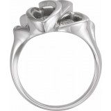 14K White Freeform Ring photo 2