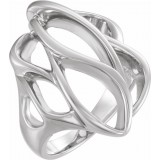 14K White Freeform Ring photo