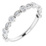 14K White 1/6 CTW Diamond Anniversary Band photo