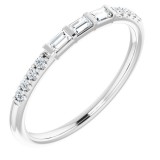 14K White 1/6 CTW Diamond Anniversary Band photo