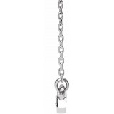 14K White 1/5 CTW Diamond Bar 16-18 Necklace photo 2