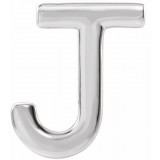 14K White Single Initial J Earring photo