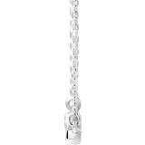 14K White 1/4 CTW Diamond French-Set Bar 18 Necklace photo 2
