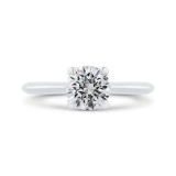 Shah Luxury 14K White Gold Solitaire Engagement Ring (Semi-Mount) photo