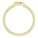 14K Yellow Initial D Ring photo 2