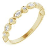 14K Yellow 1/4 CTW Diamond Anniversary Band photo