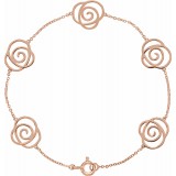 14K Rose Floral-Inspired Bracelet photo