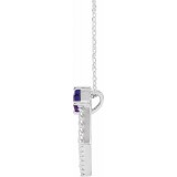14K White Amethyst & 3/8 CTW Diamond 16-18 Necklace photo 2