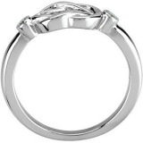 14K White .06 CTW Diamond Knot Ring photo 2