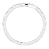 14K White Round .07 CTW Diamond Band photo 2